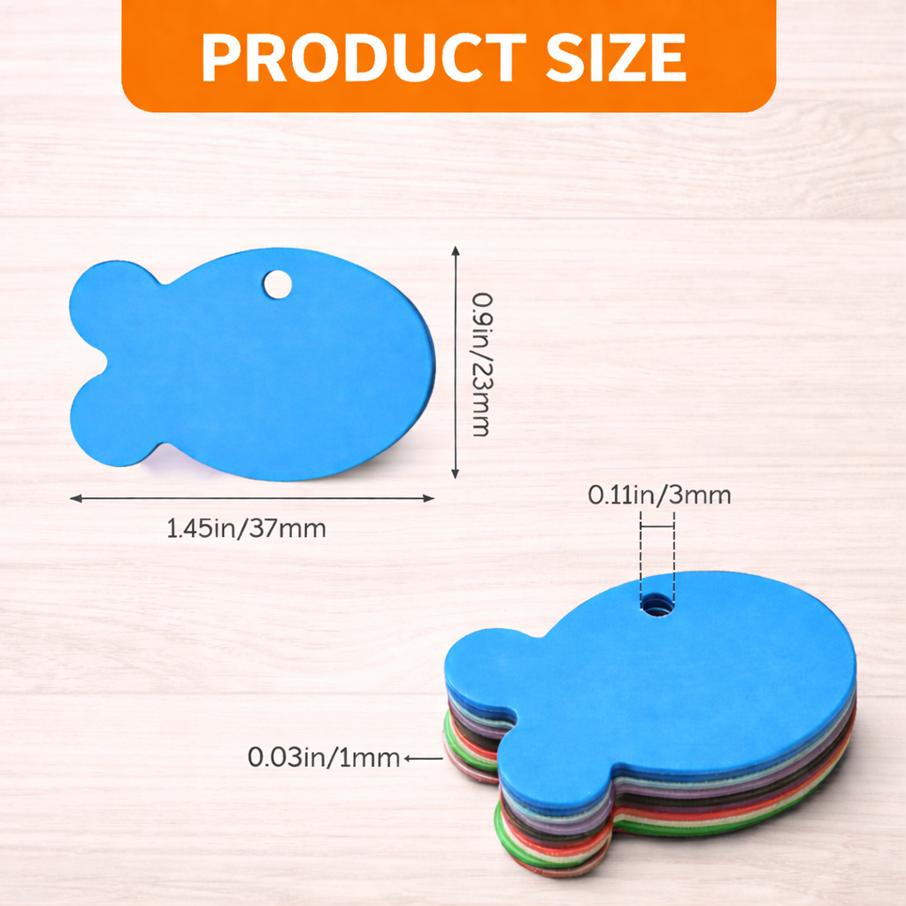 Blue product with measurements on a light background