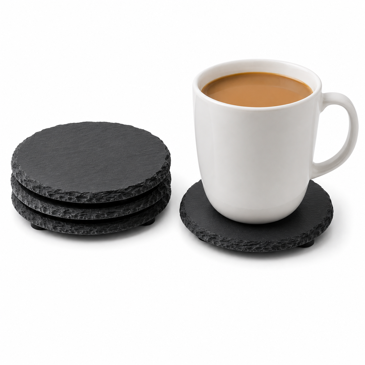 4" Slate coasters - Round
