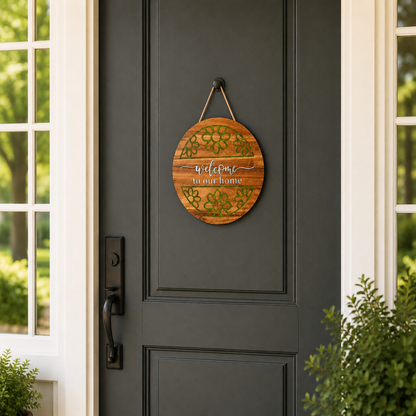 Welcome to Our Home Acacia Wood Sign with Epoxy Inlay